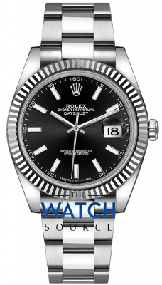 Rolex Datejust 41mm Stainless Steel 126334 Black Index Oyster watch